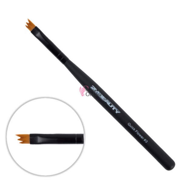 Pensula pentru pictura 2M Black Beauty din par sintetic Nail Art Quick Flower nr 3